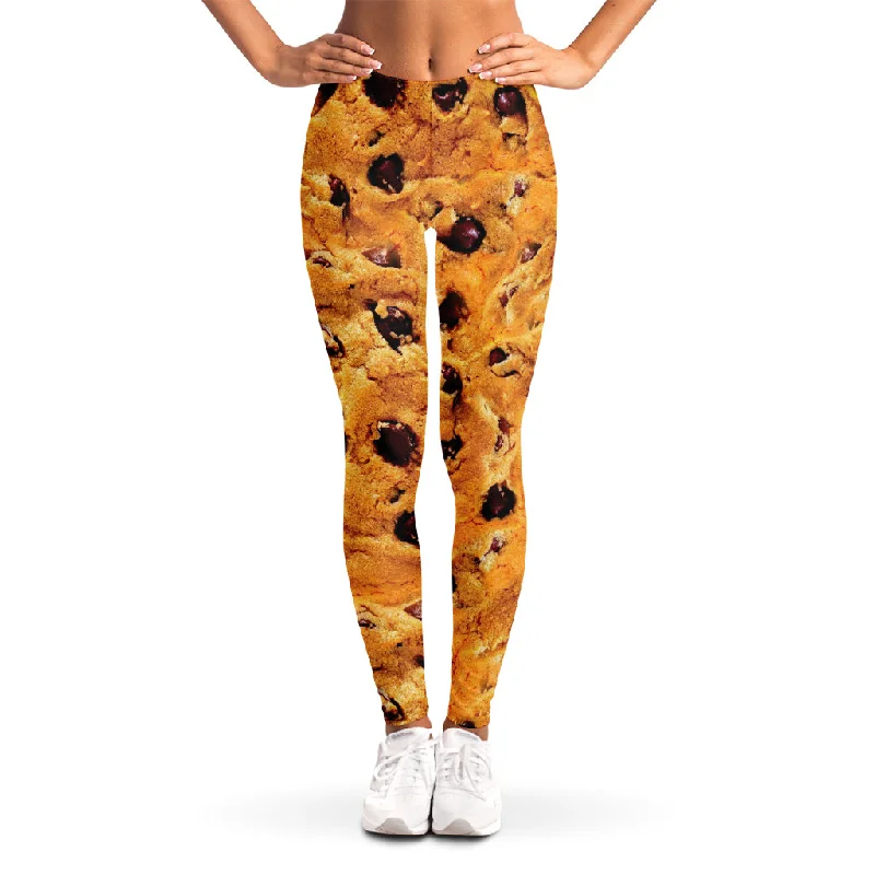 Chocolate Chip Cookie Print Women's Leggings Stylish Yoga Leggings