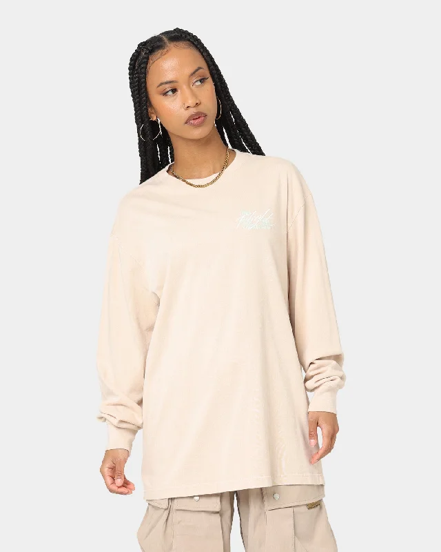 Jordan Flight Heritage '85 Long Sleeve T-Shirt Sanddrift/Sail Mesh Fabric Canvas Fabric Denim Fabric Jordan Flight Heritage '85 Long Sleeve T-Shirt Sanddrift/Sail Mesh Fabric Canvas Fabric Denim Fabric