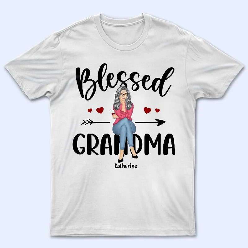 Blessed Grandma - Gift For Grandma, Grandparent - Personalized Custom T Shirt Fleece Fabric Down Fabric Feather Fabric Blessed Grandma - Gift For Grandma, Grandparent - Personalized Custom T Shirt Fleece Fabric Down Fabric Feather Fabric
