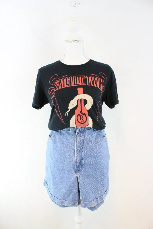 Vintage Satellite Twin T-Shirt (S) Modern Contemporary Chic