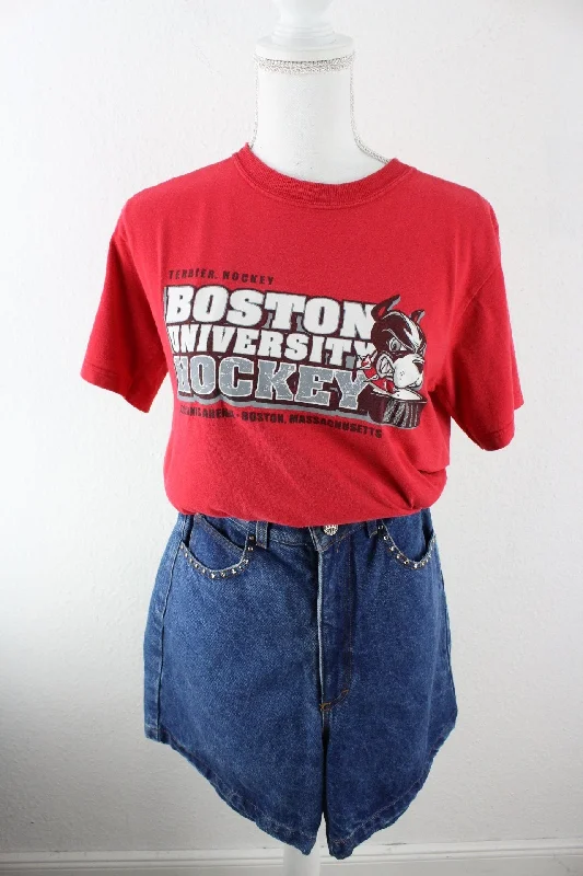Vintage Champion Boston Hockey T-Shirt (S) Fashionable Trendy Casual