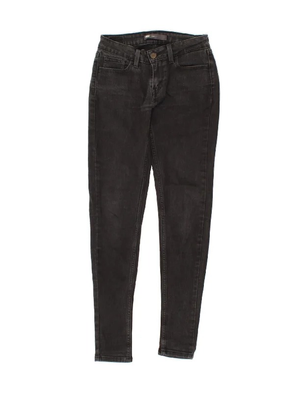LEVI'S Womens Legging Skinny Jeans W26 L30  Black Cotton Stylish Capri Leggings