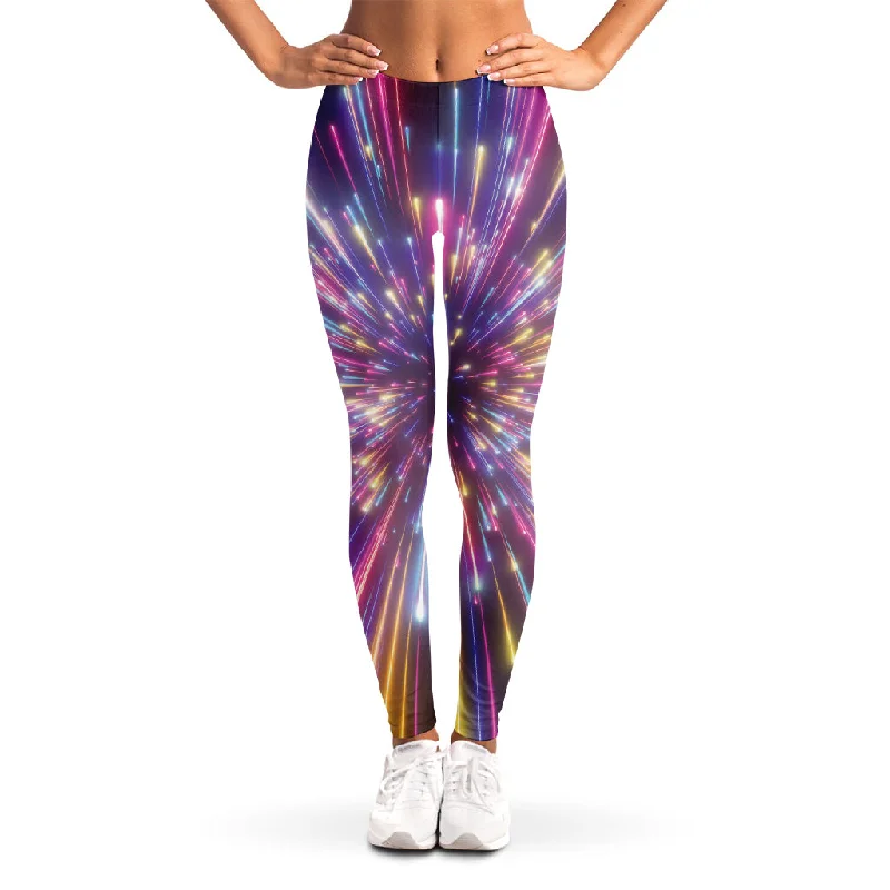 Colorful Hyperspace Print Women's Leggings Chic Printed Yoga Pants