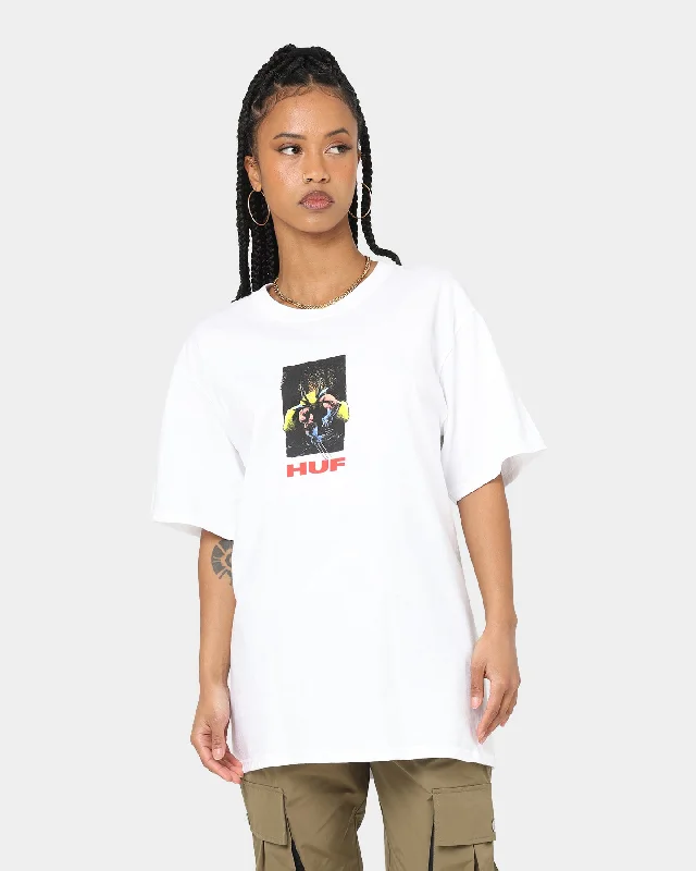 HUF X Marvel Wolverine T-Shirt White Hooded Caped Shawl Collar