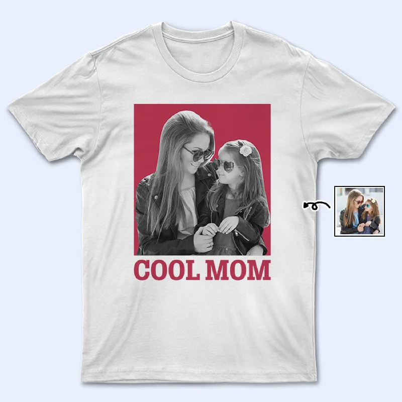 Custom Photo Retro Cool Mom - Gift For Mother, Grandma, Women - Personalized T Shirt Silk Blend Satin Velvet Custom Photo Retro Cool Mom - Gift For Mother, Grandma, Women - Personalized T Shirt Silk Blend Satin Velvet
