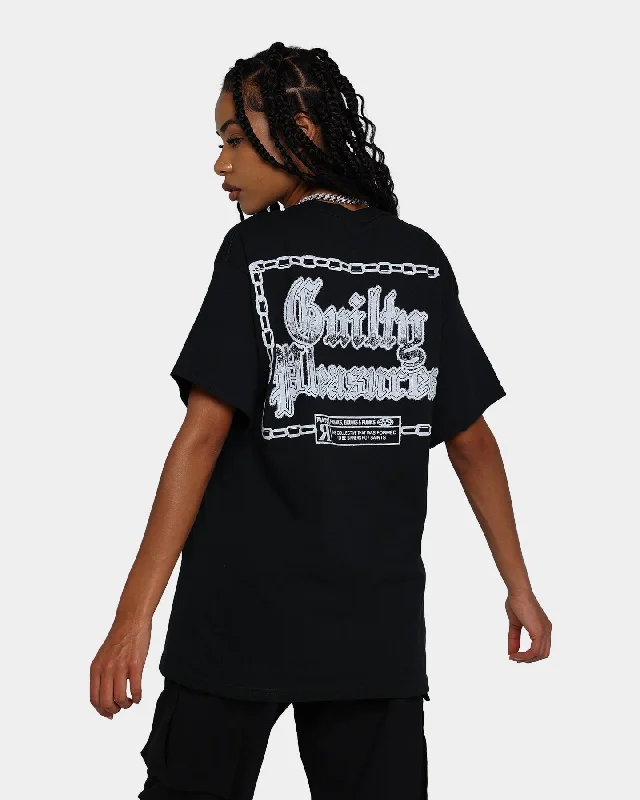 Rats Get Fat Pocket Print T-Shirt Black Satin Fabric Silk Fabric Chiffon Fabric