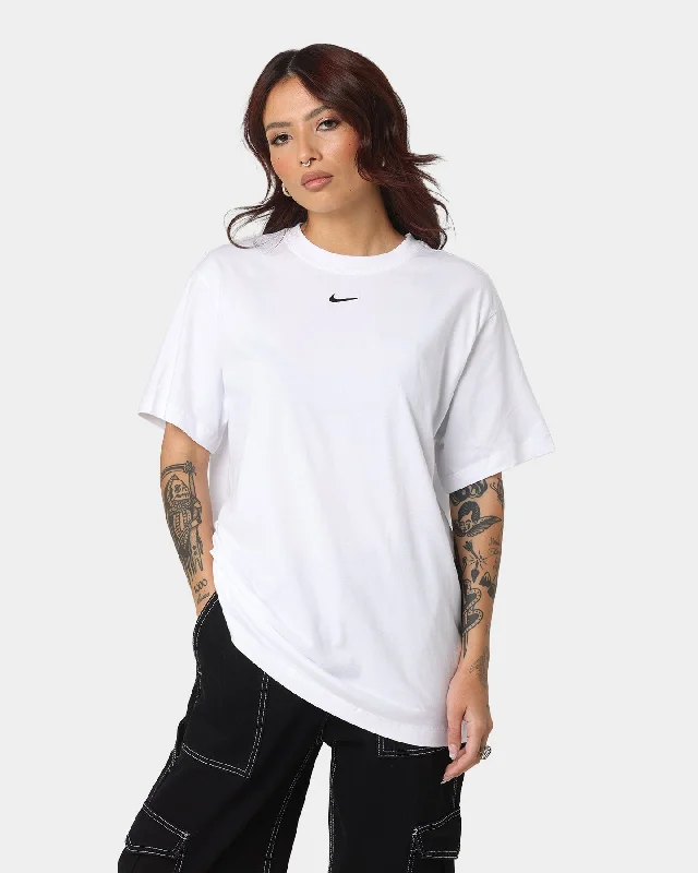 Nike Women's Sportswear Essentials T-Shirt White Cashmere Blend Cotton Blend Poly Blend