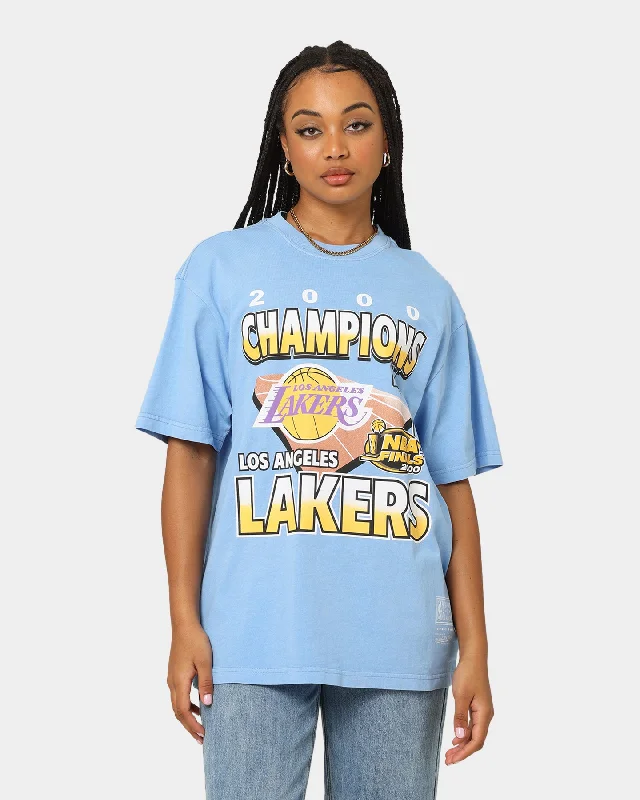 Mitchell & Ness Los Angeles Lakers On Court T-Shirt Blue Front Pockets Side Pockets Patch Pockets