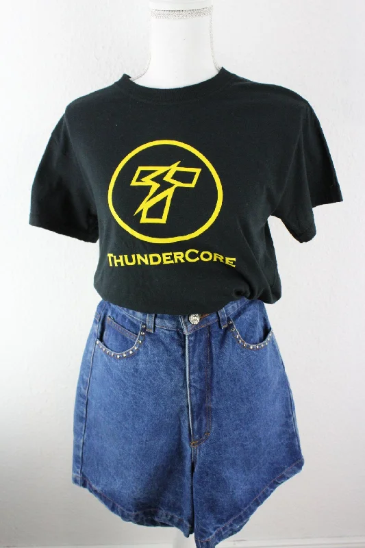 Vintage Thundercore T-Shirt (S) Handmade Hand-knitted Hand-woven