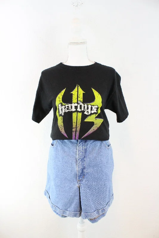 Vintage Black World Wrestling T-Shirt (S) Elegant Classic Vintage