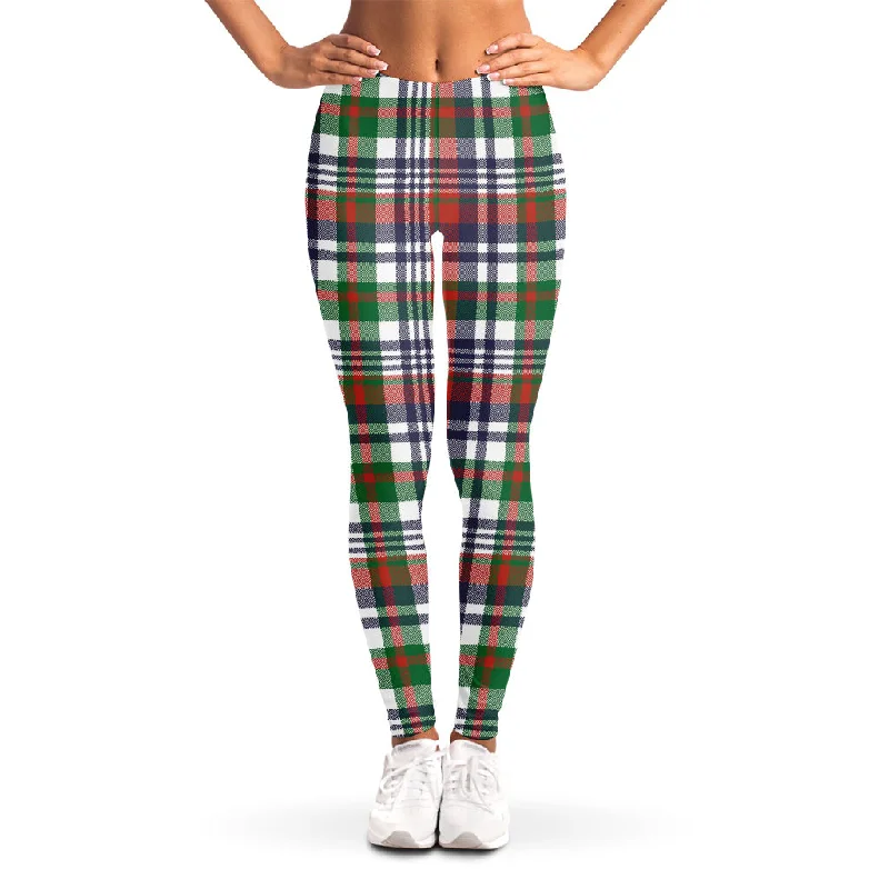 Christmas Madras Plaid Print Women's Leggings Fashionable Smooth Fit Leggings