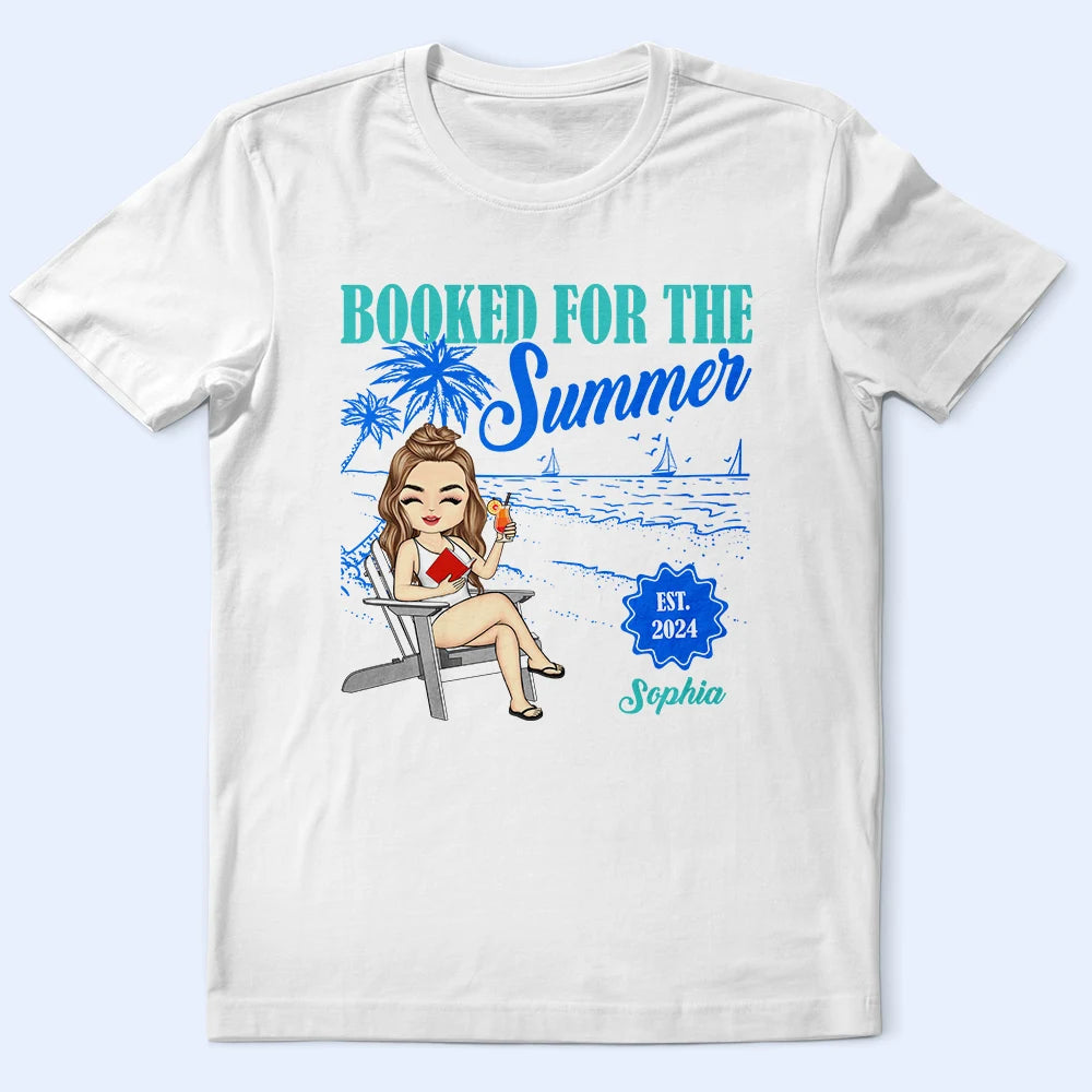 Booked For The Summer - Personalized T Shirt Welt Pockets Slit Pockets