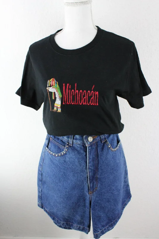 Vintage Michoacan T-Shirt (S) Mesh Canvas Denim