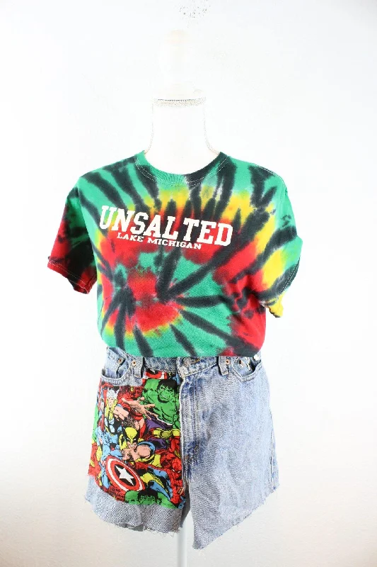 Vintage Unsalted Batik T-Shirt (XS) Layered Multi-layer Single Layer