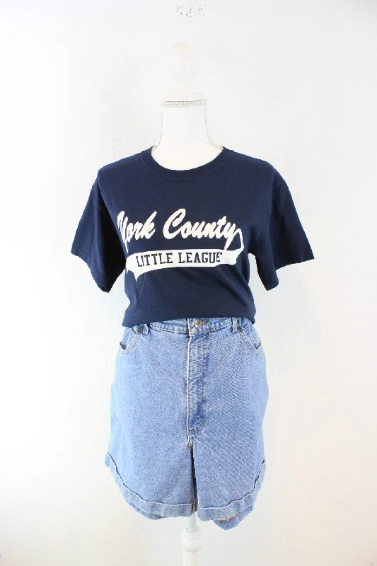 Vintage York T-Shirt (S) Zippered Buttoned Snapped