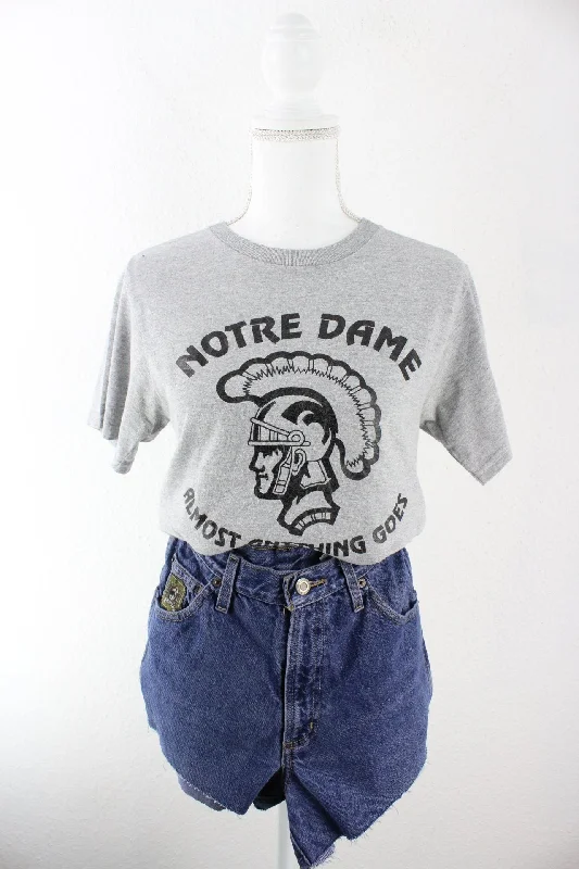 Vintage Notre Dame T-Shirt (S) Nylon Fabric Polyester Fabric Spandex Fabric