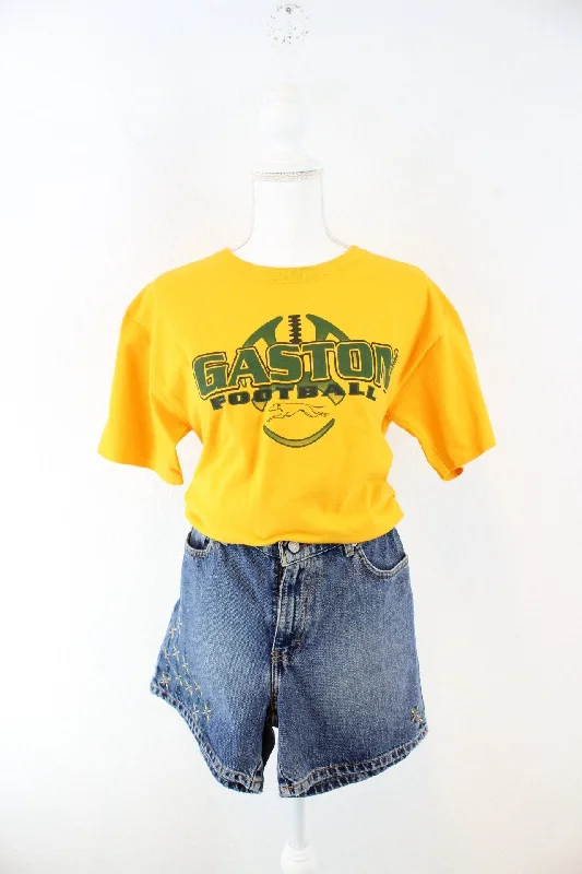 Vintage Caston Fottball T-Shirt (M) Chenille Brocade Lace