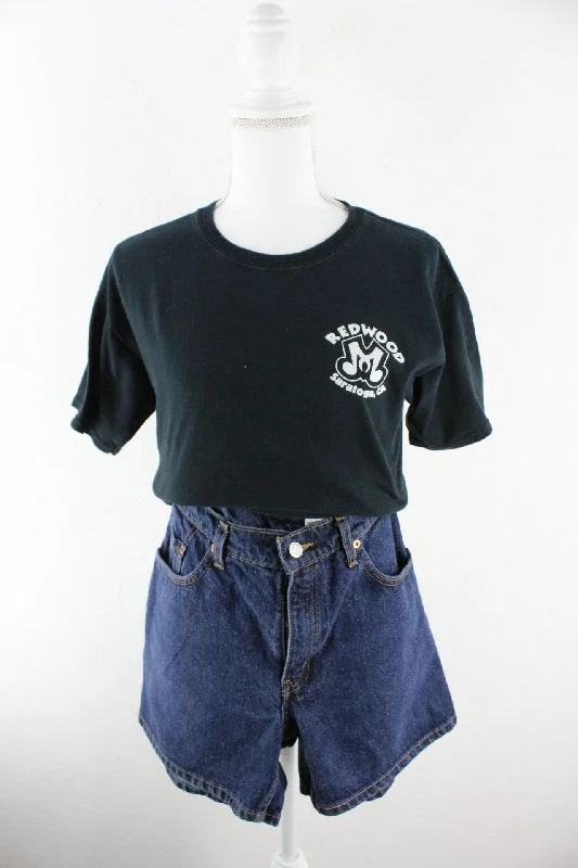Vintage Black Redwood T-Shirt (M) Oversized T-Shirt Spandex breathable