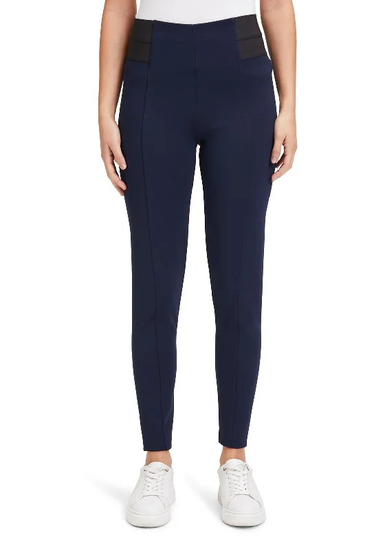 Betty Barclay Classic High Waist Leggings, Navy Trendy Cut-Out Activewear Leggings
