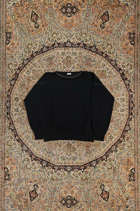 SOLARIS&Co. BOATNECK SWEAT SHIRTS - PENNY (BLACK) Fitted T-Shirt Seamless Stretchy