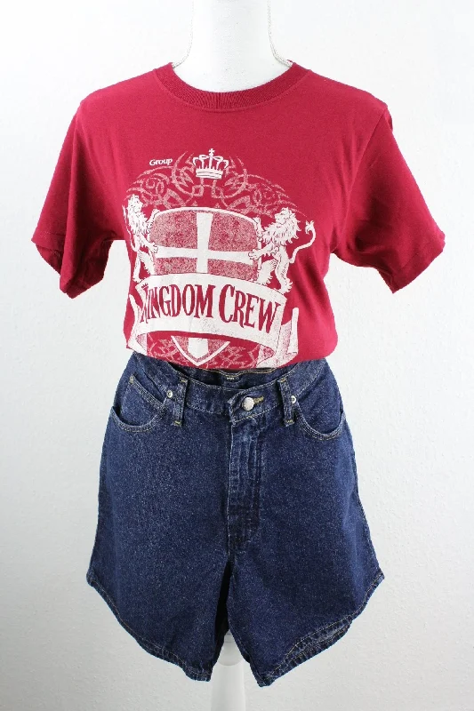 Vintage Kingdom Crew T-Shirt (S) Sequined Glittery Shiny