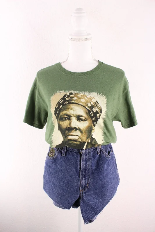 Vintage Harriet Tubman T-Shirt (S) Spandex Blend Rayon Blend Denim Blend