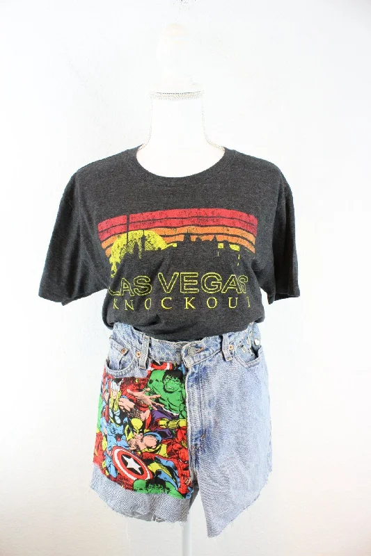 Vintage LAs Vegas Lookout T-Shirt (S) Plaid T-Shirt Polka Dot Checkered