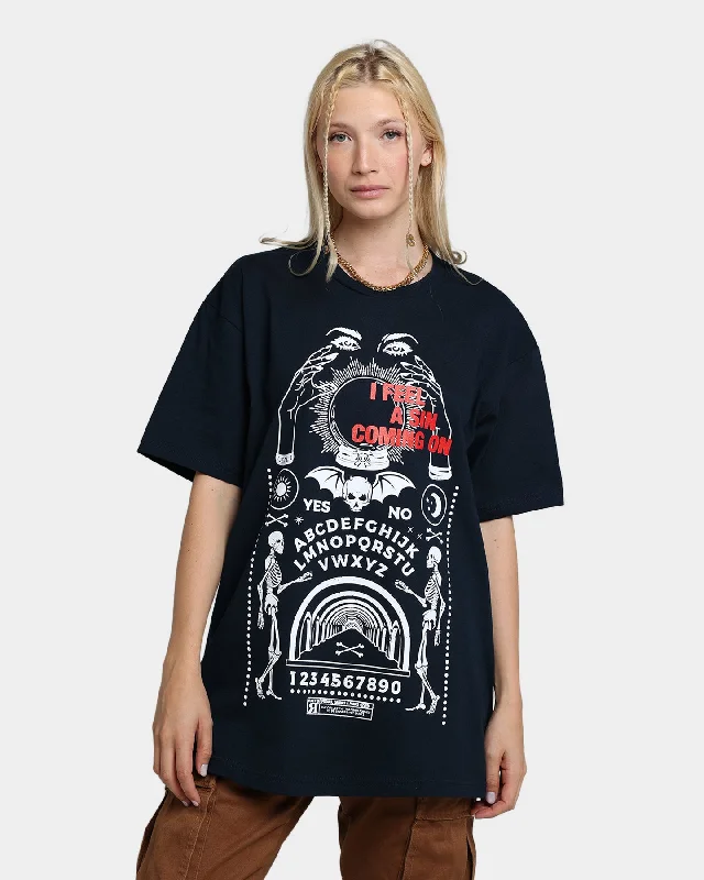 Rats Get Fat  I Feel A Sin Coming On T-Shirt Navy Anti-Pilling Machine Wash Handmade