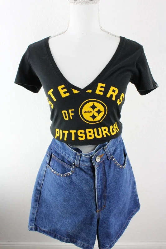 Vintage Nike NFL Pittsburgh T-Shirt (XS) Seamless Knitted Crochet
