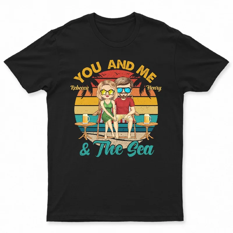 You & Me And The Sea Retro Beach - Birthday, Loving, Anniversary, Vacation, Travel Gift For Spouse, Husband, Wife, Couple, Boyfriend, Girlfriend - Personalized T Shirt Print Jacquard Patchwork You & Me And The Sea Retro Beach - Birthday, Loving, Anniversary, Vacation, Travel Gift For Spouse, Husband, Wife, Couple, Boyfriend, Girlfriend - Personalized T Shirt Print Jacquard Patchwork