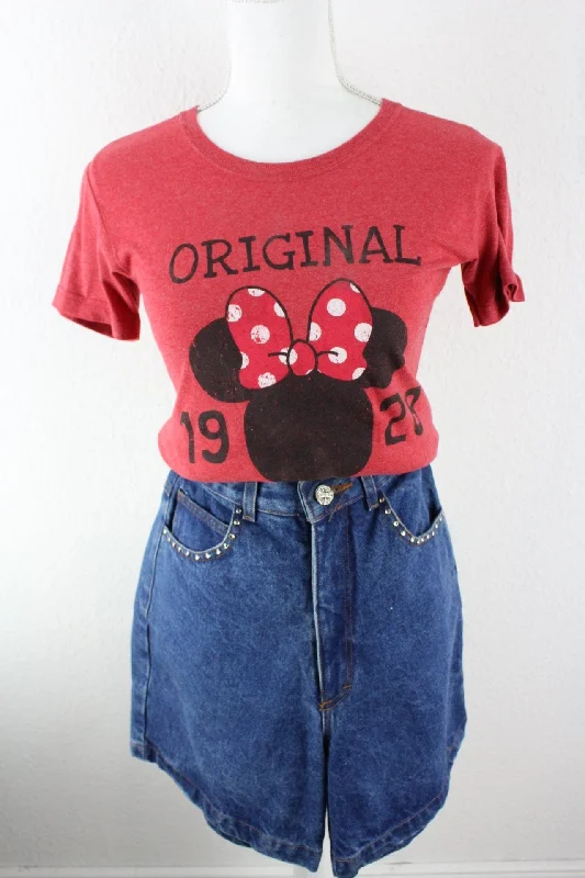 Vintage Disney Mouseketeer T-Shirt (XS) Hooded Caped Shawl Collar