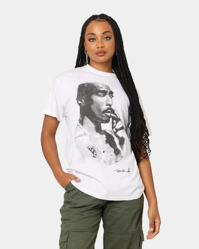 TUPAC Keep Ya Head Up T-Shirt White Wool Fabric Cashmere Fabric Tweed Fabric