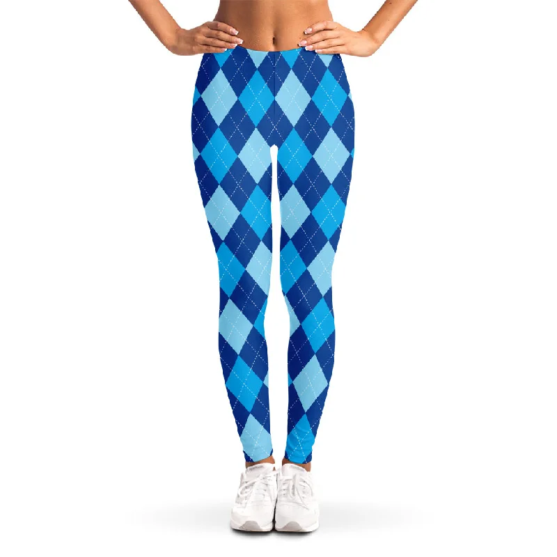 Classic Blue Argyle Pattern Print Women's Leggings Comfortable Full-Body Compression Leggings Classic Blue Argyle Pattern Print Women's Leggings Comfortable Full-Body Compression Leggings