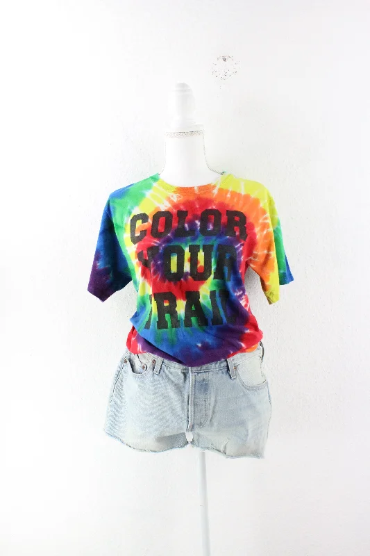 Vintage Batik Trail T-Shirt (S) Anti-Shrink Durable Soft