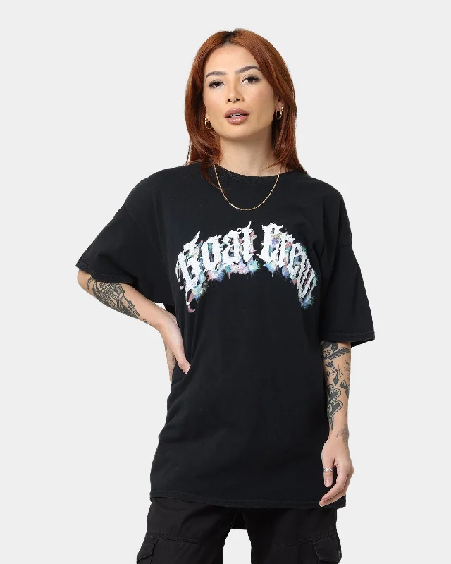 Goat Crew Nevermind T-Shirt Black Wash Boxy Fit Fitted Loose