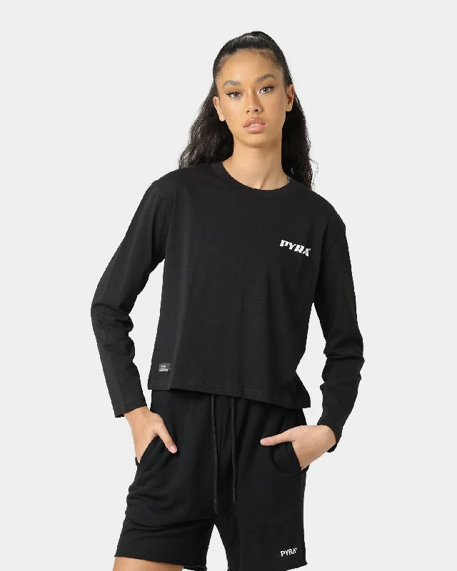 Pyra Women's Elevation T-Shirt Black/White Mesh Blend Leather Blend Suede Blend