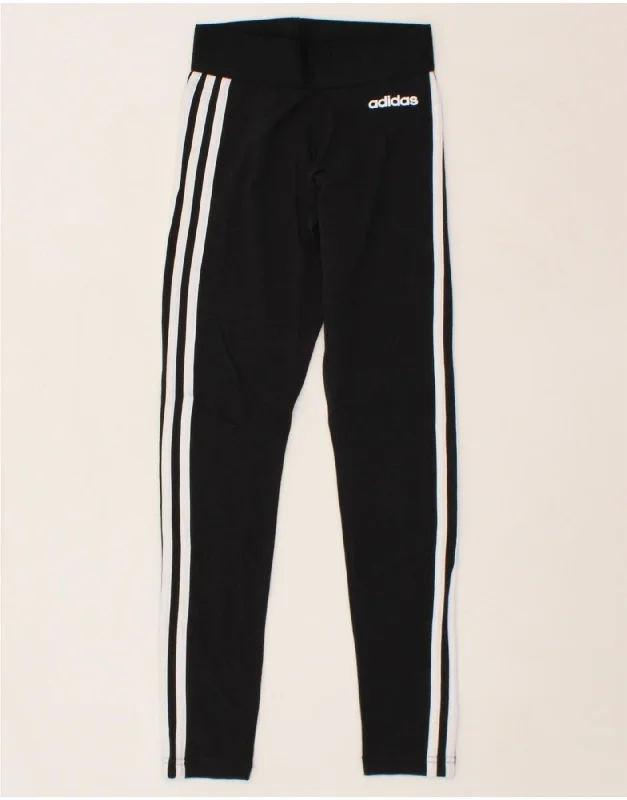 ADIDAS Womens Graphic Leggings UK 0/2 2XS Black Cotton Fashionable Floral Active Leggings ADIDAS Womens Graphic Leggings UK 0/2 2XS Black Cotton Fashionable Floral Active Leggings