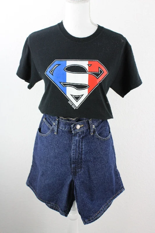 Vintage Superman T-Shirt (S) Spandex Blend Rayon Blend Denim Blend