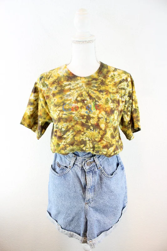 Vintage Google Batik T-Shirt (M) Polka Dot Checkered Tartan