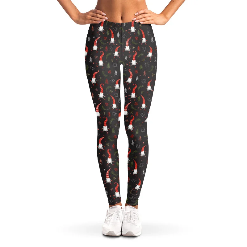 Christmas Gnomes Pattern Print Women's Leggings Comfortable Slim Fit Leggings