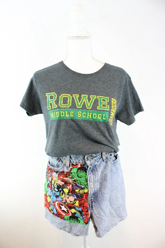 Vintage Shamrocks T-Shirt (M) Thin T-Shirt Open Front Quick Dry
