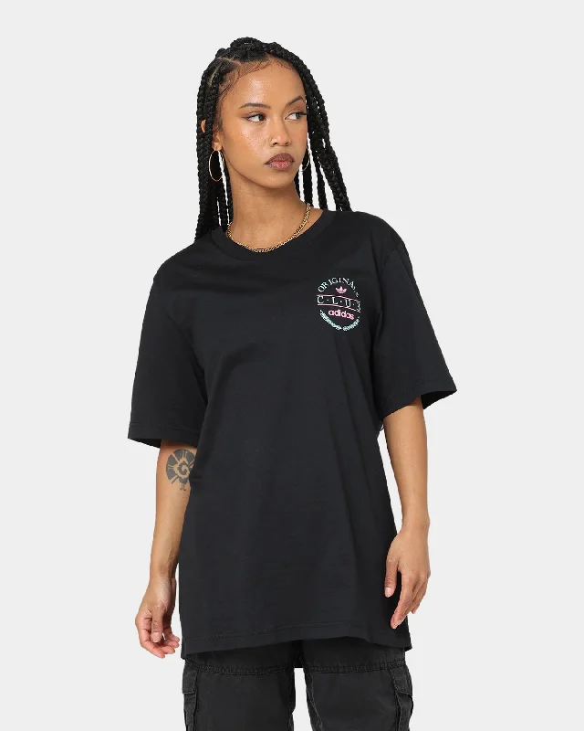 Adidas Club Logo T-Shirt Black Embroidered Appliqued Beaded