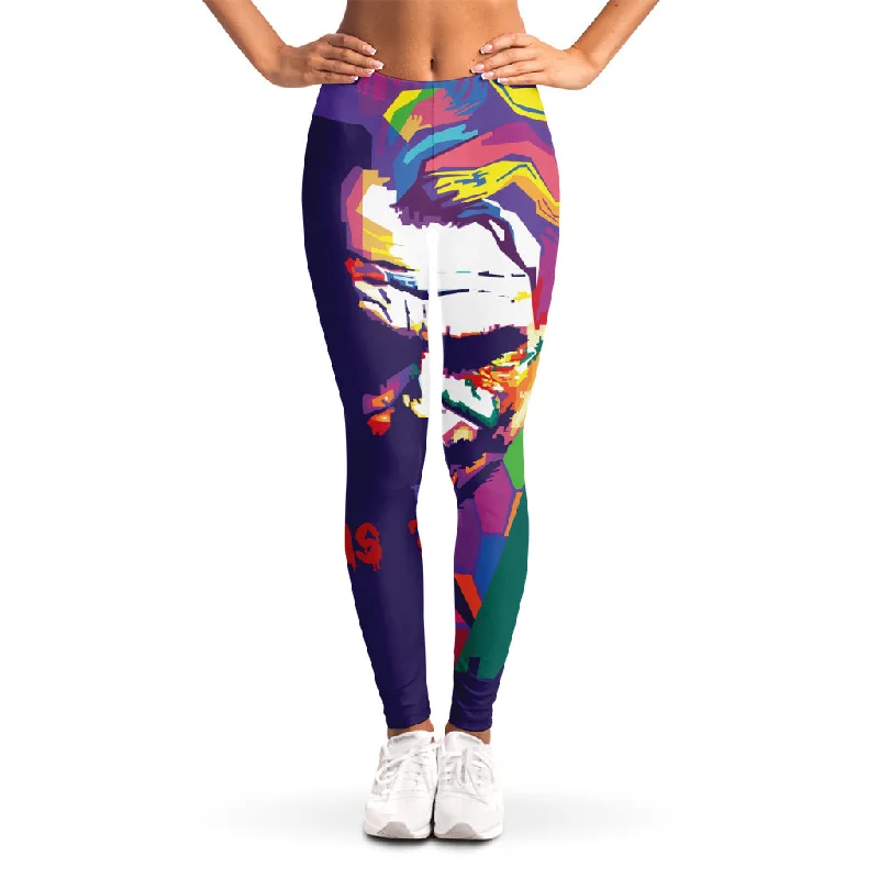 Colorful Joker Why So Serious Print Women's Leggings Comfortable Power Mesh Leggings Colorful Joker Why So Serious Print Women's Leggings Comfortable Power Mesh Leggings