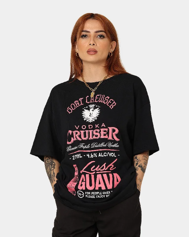 Goat Crew Goat Crew X Vodka Cruiser Lush Guava Cruiser T-Shirt Black Sequined Glittery Shiny