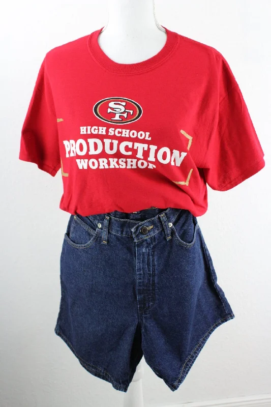 Vintage Production T-Shirt (M) Solid Print Embellished