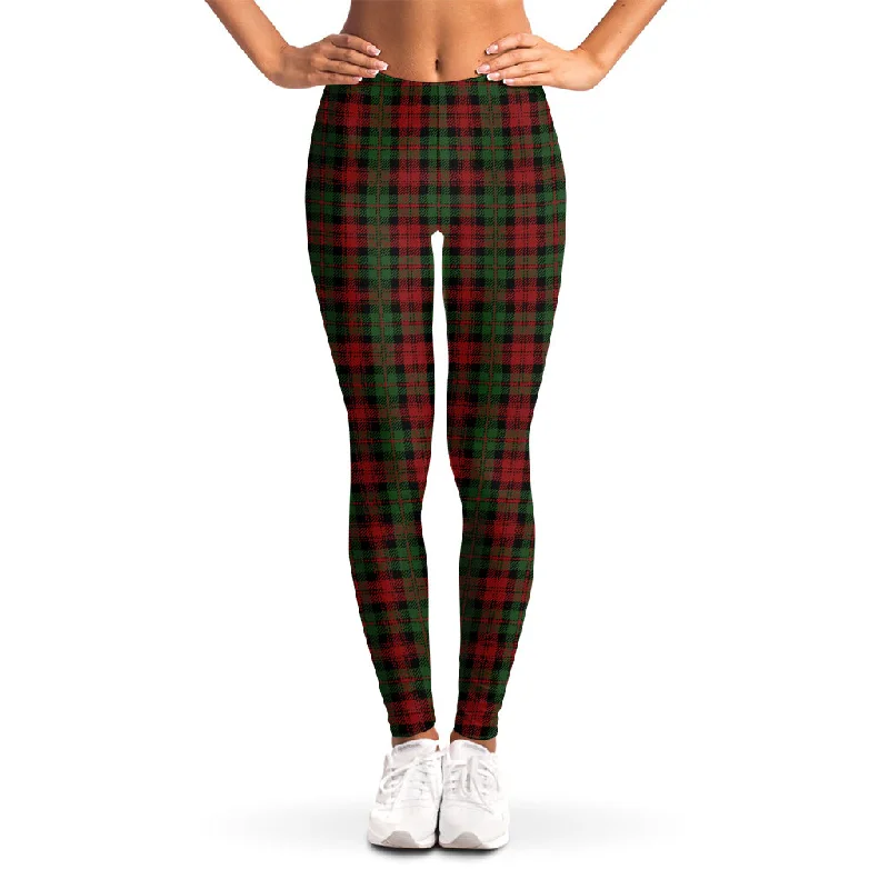 Christmas Tartan Pattern Print Women's Leggings Stylish Lightweight Leggings