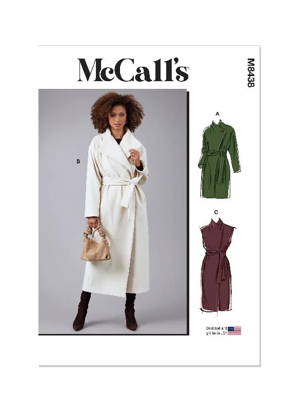 McCall's Pattern M8438 Misses' Jacket Zip Front Button Front Snap Front