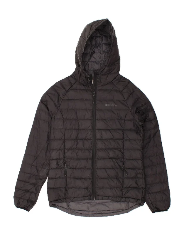 MOUNTAIN WAREHOUSE Womens Hooded Padded Jacket UK 14 Large Black Quilted Jacket Puffer Jacket Insulated Jacket