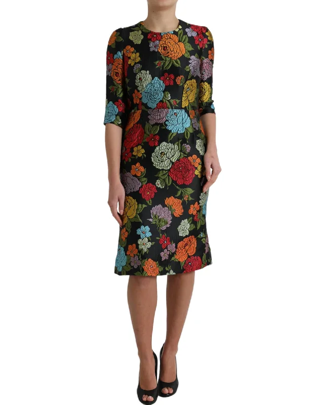Dolce & Gabbana  Floral Brocade Dress