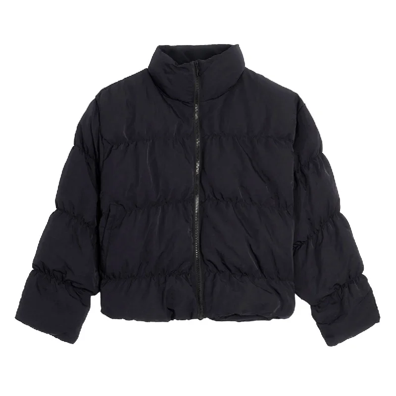 Air Jordan Women's Puffer Jacket Full Zip Herringbone Jacket Checkered Jacket Solid Jacket